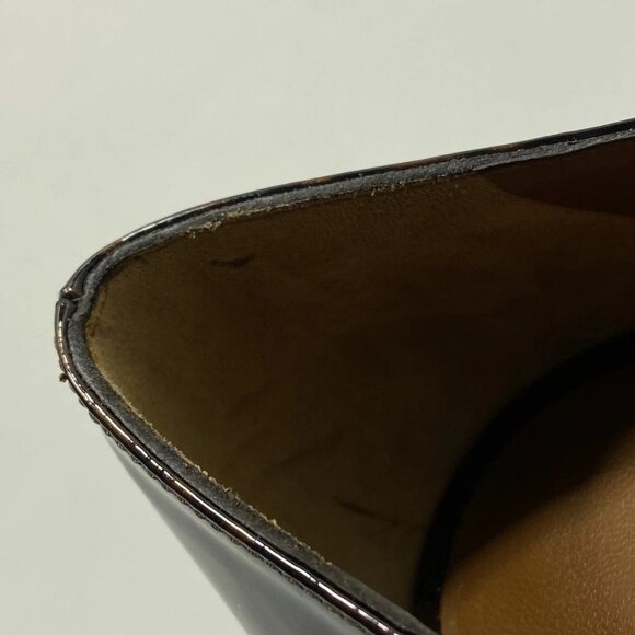 Stuart Weitzman Women’s Emilia Mary Jane Flats – Brown Tortoise Pointed Toe - Picture 6 of 16